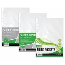 A4 Filing Pockets : 40 Micron Embossed